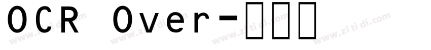 OCR Over字体转换